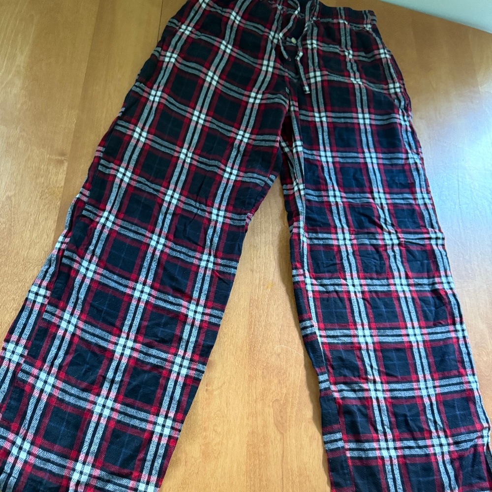 Mens Pajama Pants Plaid Red and Black Merona Size Small